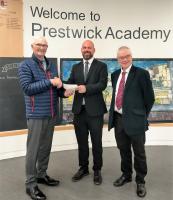 Cheque to Prestwick Academy